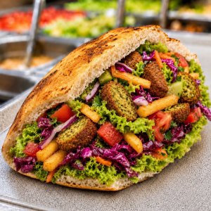 Kebab bułka wegetariański