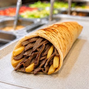 Rollo kebab z frytkami